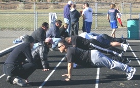 Physical fitness training: push ups